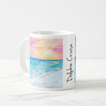 Dolphin Cruise Sunset Painting by Just Dahl Tasse