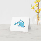 Dolphin Custom color card Karte (Gelbe Blume)