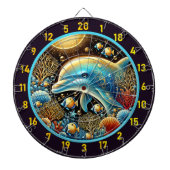 Dolphin Dance Coral Reef Dartboard Dartscheibe (vorne)