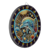 Dolphin Dance Coral Reef Dartboard Dartscheibe (Vorderseite Links)