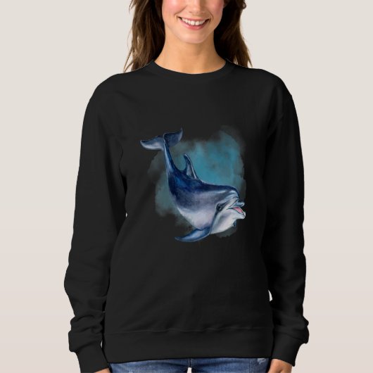 Dolphin Deep Ocean Creatures and Rift Life  Sweatshirt (Vorderseite)
