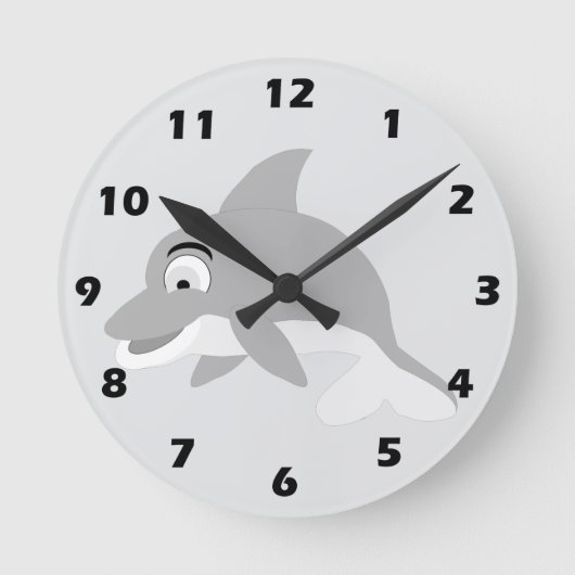 Dolphin Design Runde Wanduhr (Vorderseite)