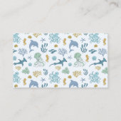 Dolphin Diaper Raffle Ticket Begleitkarte (Rückseite)