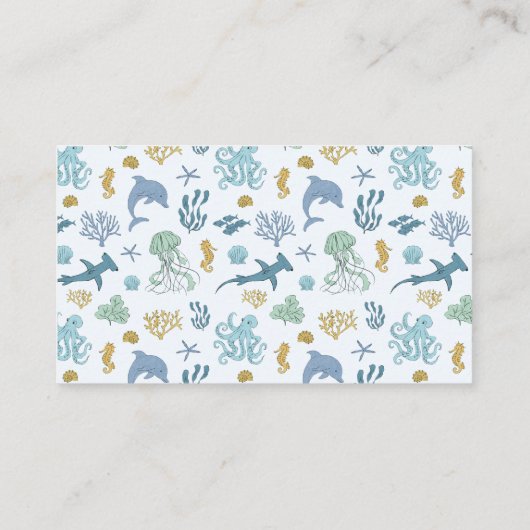 Dolphin Diaper Raffle Ticket Begleitkarte (Rückseite)