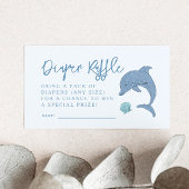 Dolphin Diaper Raffle Ticket Begleitkarte