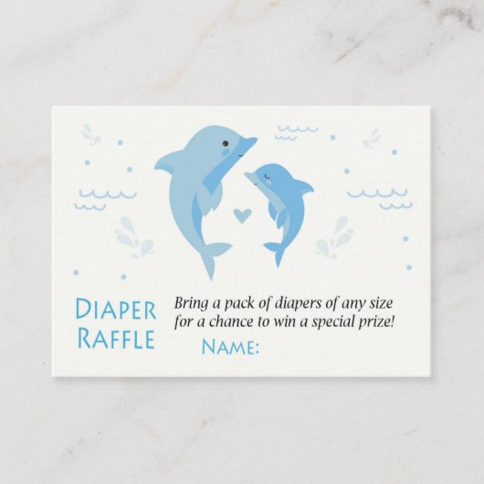Dolphin Diaper Raffles Tickets (Vorderseite)