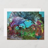 Dolphin Discovery 2 3D Aquarium Postkarte (Vorne/Hinten)