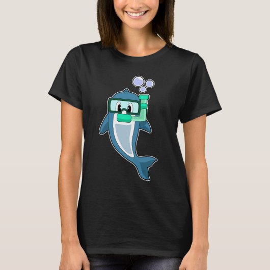 Dolphin Diver Schnorchel T-Shirt (Vorderseite)