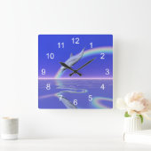 Dolphin Download Quadratische Wanduhr (Zuhause)