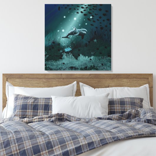 Dolphin Dream Leinwanddruck (Insitu (Schlafzimmer))