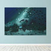 Dolphin Dream Leinwanddruck (Insitu (Holzboden))