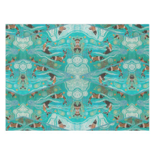 Dolphin Dreaming Aborigine-Kunst Tischdecke