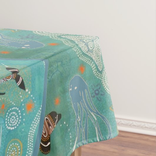 Dolphin Dreaming Aborigine-Kunst Tischdecke (Beispiel)