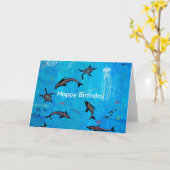 Dolphin Dreaming Karte (Gelbe Blume)