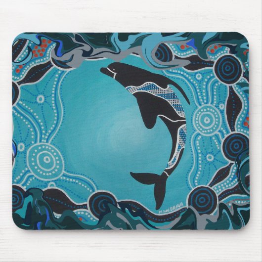 Dolphin Dreaming Mouse Mat Mousepad (Vorne)