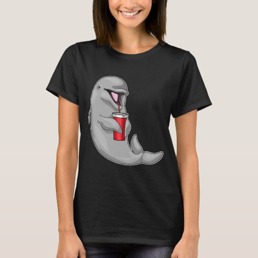 Dolphin Drink Tasse T-Shirt (Vorderseite)