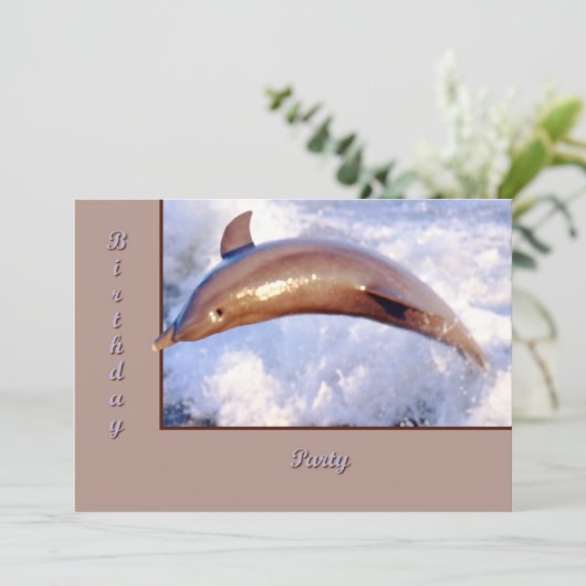 Dolphin Einladung (Stehend Vorderseite)