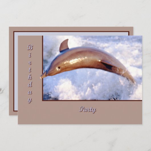 Dolphin Einladung (Vorne/Hinten)