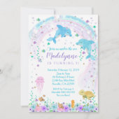 Dolphin-Einladung, Dolphin-Untersee-Einladung Einladung (Vorderseite)