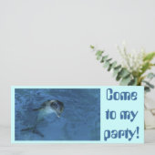 Dolphin-Einladung Einladung (Stehend Vorderseite)