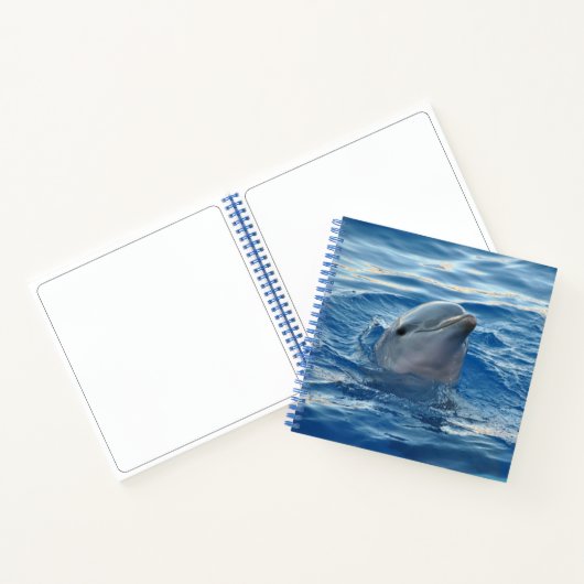 Dolphin Face in Ocean Cute Photo Notizblock (Innenseite)