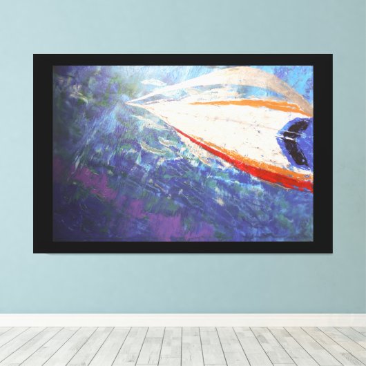 Dolphin-Fahrt Leinwanddruck (Insitu (Holzboden))