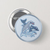Dolphin-Familie Button (Vorne & Hinten)