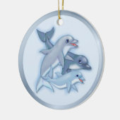 Dolphin-Familie Keramikornament (Links)