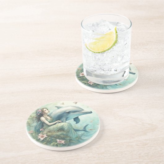 Dolphin Fantasy 2 Getränkeuntersetzer (Seite)