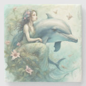 Dolphin Fantasy 2 Steinuntersetzer (Vorderseite)