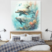 Dolphin Fantasy 6 Leinwanddruck (Insitu (Schlafzimmer))