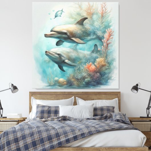 Dolphin Fantasy 6 Leinwanddruck (Insitu (Schlafzimmer))