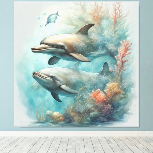 Dolphin Fantasy 6 Leinwanddruck (Insitu (Holzboden))