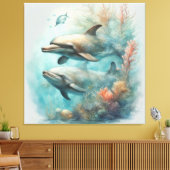 Dolphin Fantasy 6 Leinwanddruck (Insitu (Wohnzimmer))