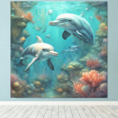 Dolphin Fantasy 7 Leinwanddruck (Insitu (Holzboden))