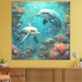 Dolphin Fantasy 7 Leinwanddruck (Insitu (Wohnzimmer))