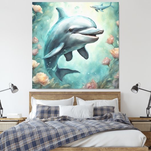 Dolphin Fantasy 8 Leinwanddruck (Insitu (Schlafzimmer))
