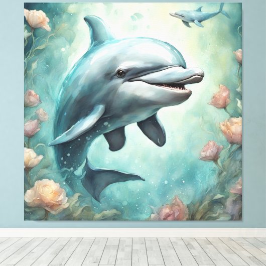 Dolphin Fantasy 8 Leinwanddruck (Insitu (Holzboden))