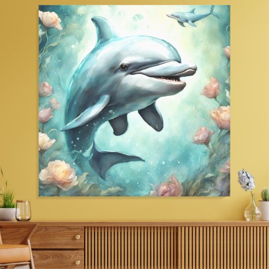 Dolphin Fantasy 8 Leinwanddruck (Insitu (Wohnzimmer))