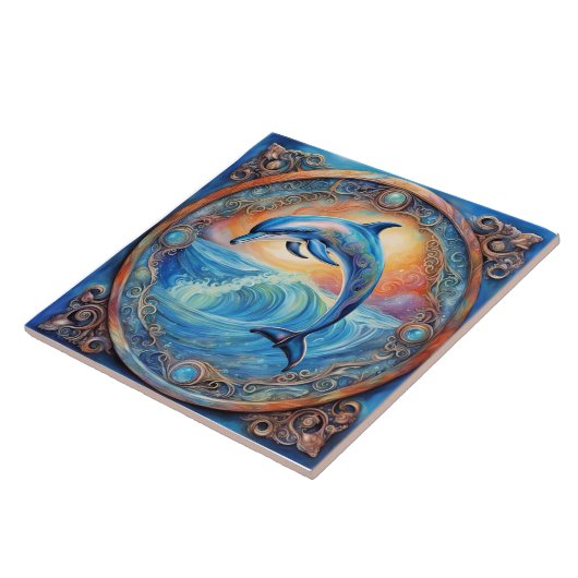 Dolphin fantasy fliese (Seite)