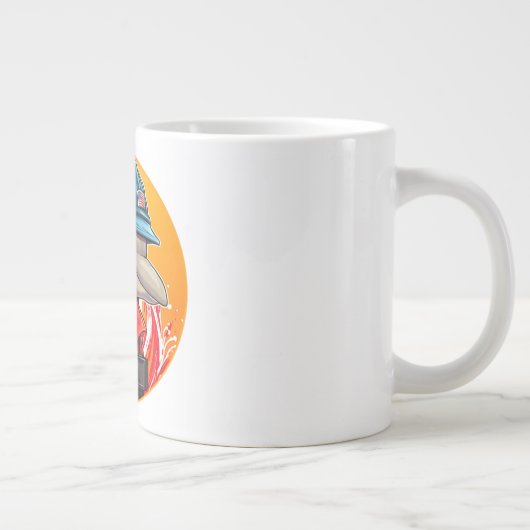 Dolphin Firefighter Jumbo-Tasse (Rechts)