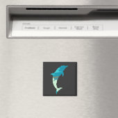 Dolphin Fish Illustration Silhouette Style Magnet (In Situ (Geschirrspüler))