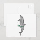 Dolphin Fitness Reifen Sport Postkarte (Vorne/Hinten)