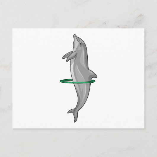 Dolphin Fitness Reifen Sport Postkarte (Vorderseite)