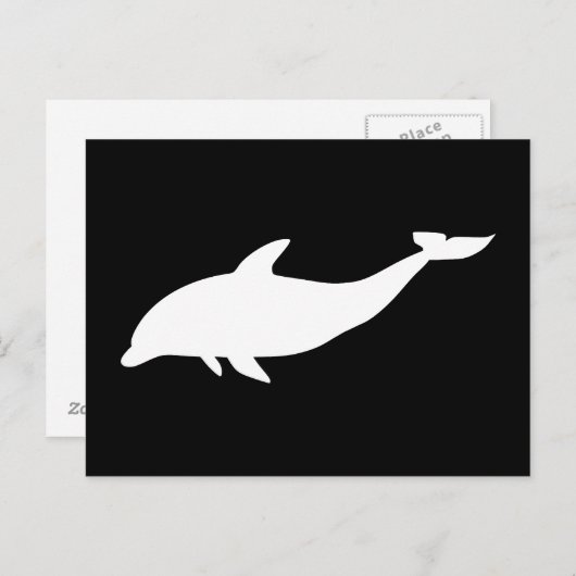 Dolphin-Form Postkarte (Vorne/Hinten)