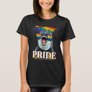 Dolphin Gay Pride Lgbt Rainbow Flag Sonnenbrille L T-Shirt