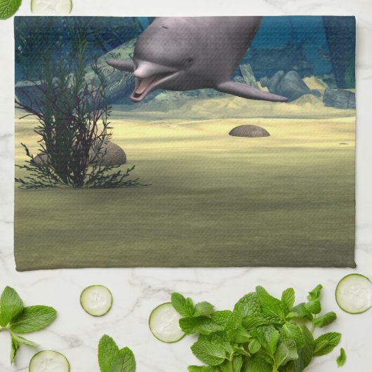 Dolphin Geschirrtuch (Gefaltet)