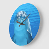 Dolphin-Gesicht nah Große Wanduhr (Winkel)