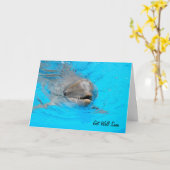 Dolphin Get Well Card Karte (Gelbe Blume)