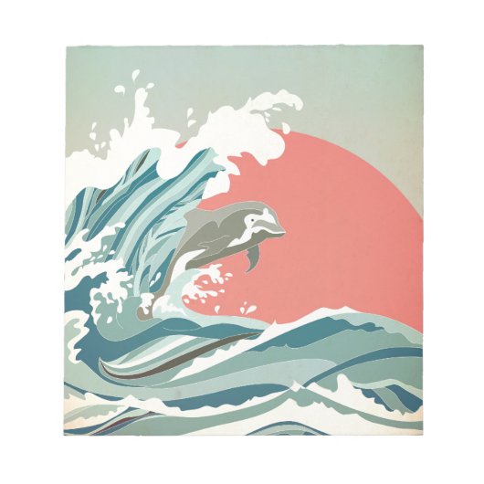 Dolphin-Glück Notizblock (Vorderseite)